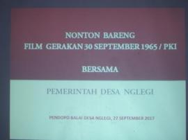 Nonton Bareng Film G30S PKI di Pendopo  Balai Desa Nglegi  Bersama Warga