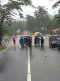 Jalan Jogja-Wonosari Total ditutup, Jembatan Rest Area Bunder Terendam Banjir