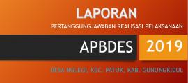 LAPORAN PERTANGGUNGJAWABAN REALISASI PELAKSANAAN APBDES 2019